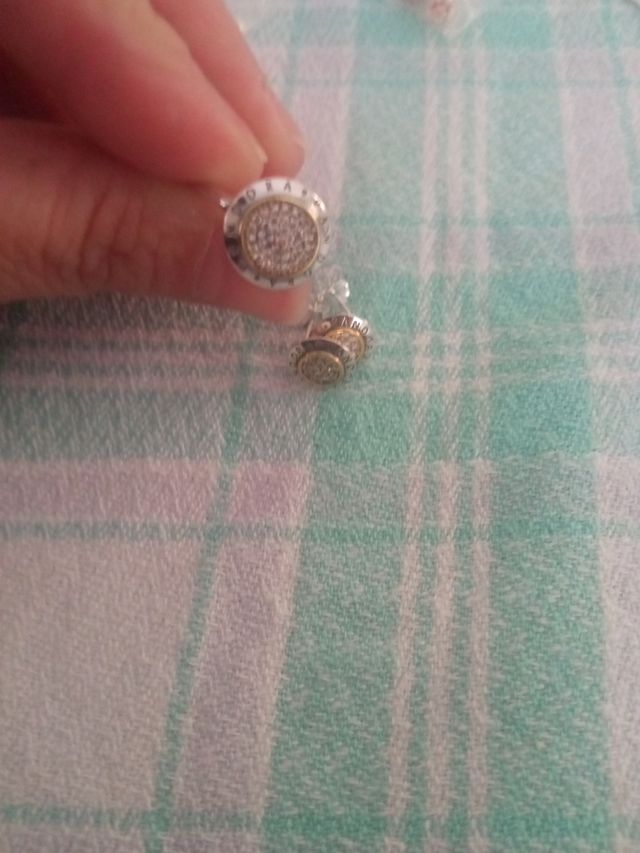 Conjunto anillo y pendientes plata logo