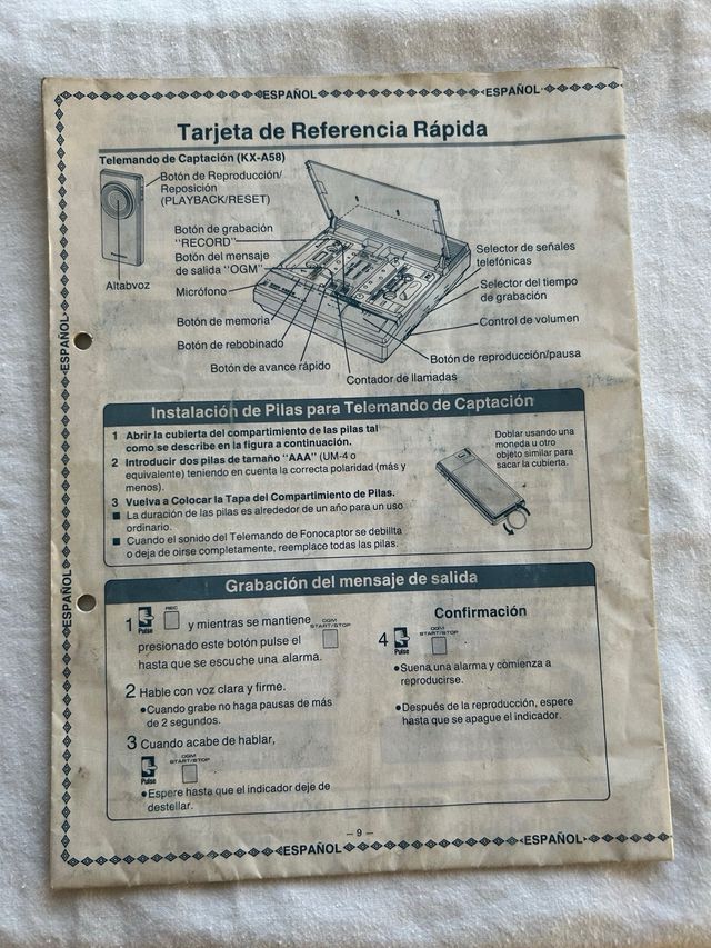 Contestador Automatico PANASONIC KX-T1418