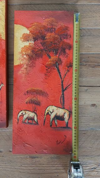 Coppia di quadri africani