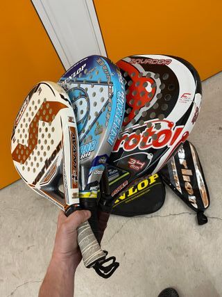 Palas de padel con fundas paletero raquetas padel
