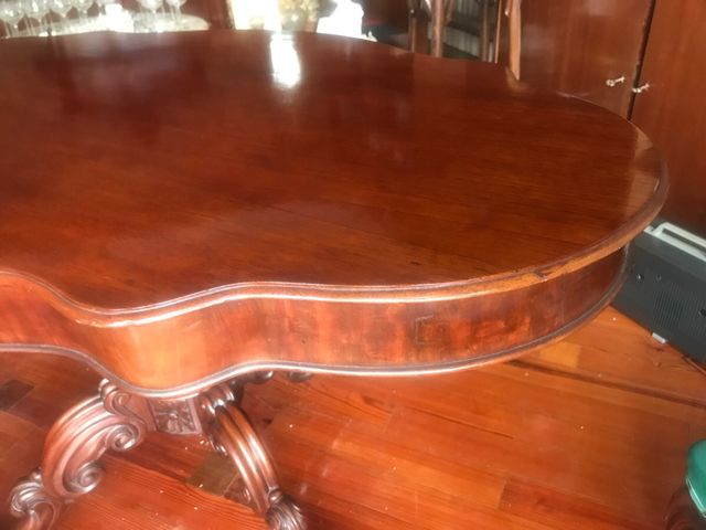 excepcional velador SXIX antiguo caoba