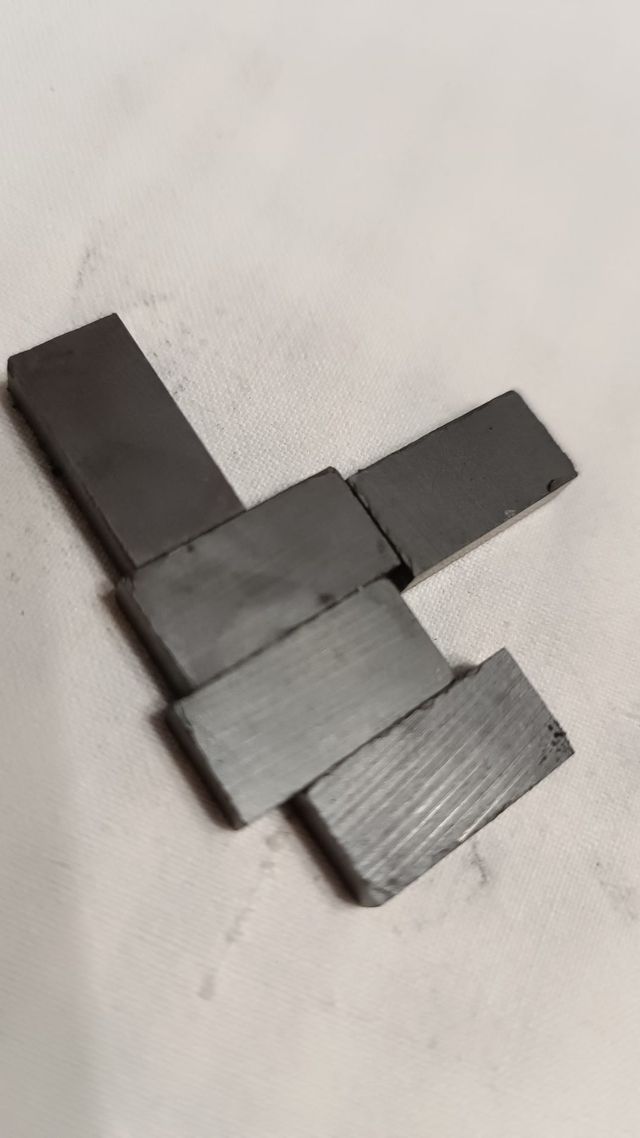 LOTE 5 IMANES RECTANGULARES (20 x 10 x 5 mm.)