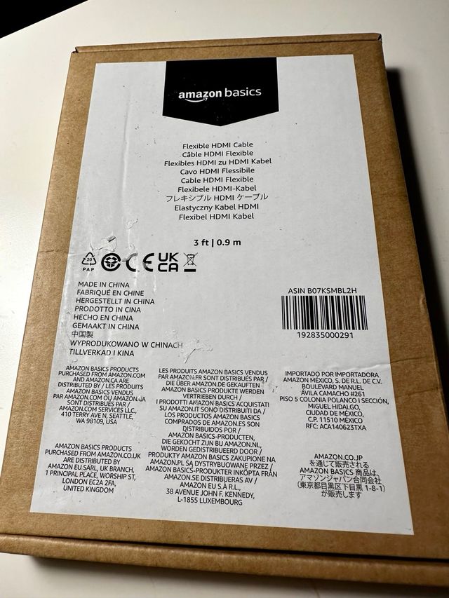 Amazon Basics - Cabo HDMI flexível, 0,9 m