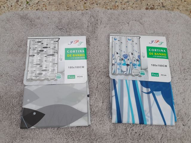 Alfombra de baño y cortina