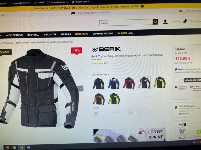 Berik Torino Chaqueta Moto