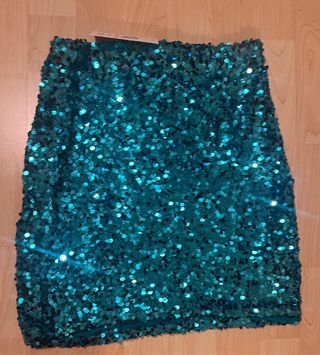 Falda turquesa