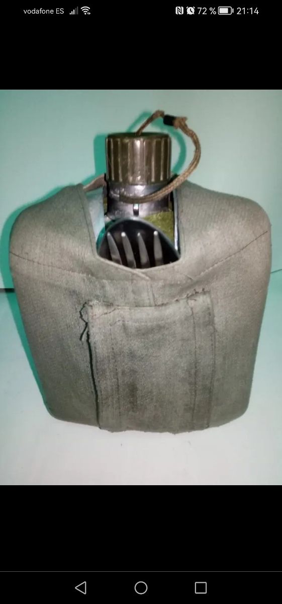 Antiguedad Cantimplora tartera Militar