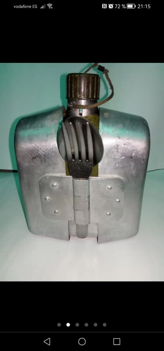 Antiguedad Cantimplora tartera Militar