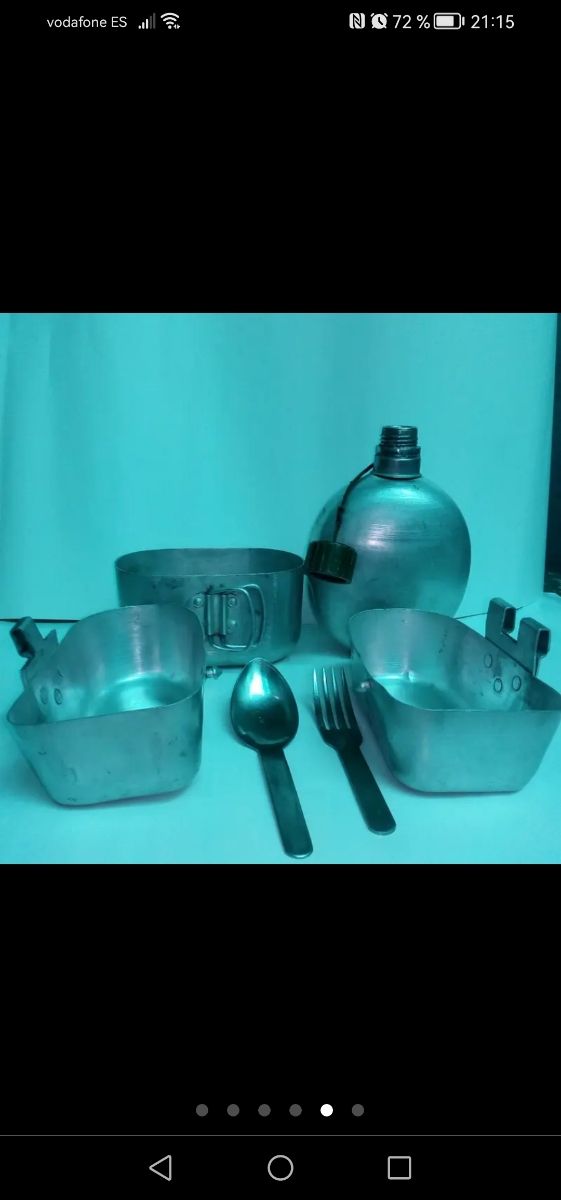 Antiguedad Cantimplora tartera Militar