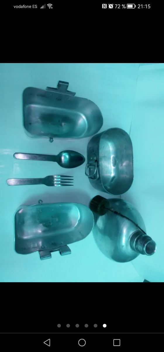 Antiguedad Cantimplora tartera Militar