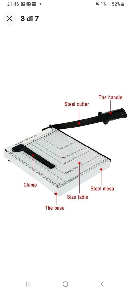 TAGLIERINA CUTTER A LAMA FORMATO A4