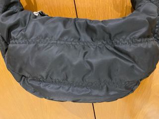 Bolso de hombro negro tela terciopelo fiesta