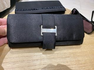 Cartera bolso mano vintage raso clásico