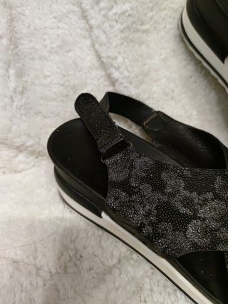 Zapatos plataforma verano negro