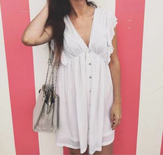 vestido blanco Pull&Bear