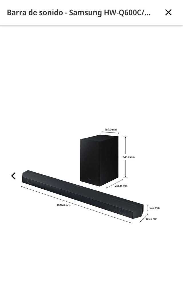 Barra de Sonido HW-T450 Dolby Digital 2.1