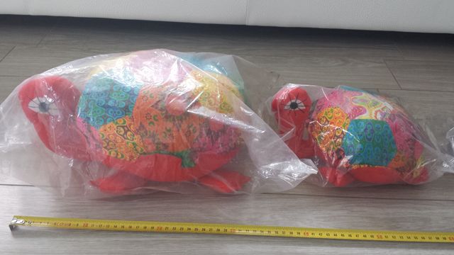 set di 4 tartarughe in tessuto