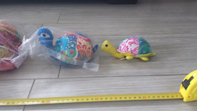 set di 4 tartarughe in tessuto