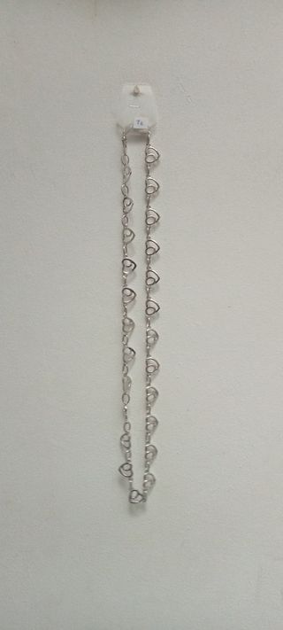 Collar de corazones plateado 