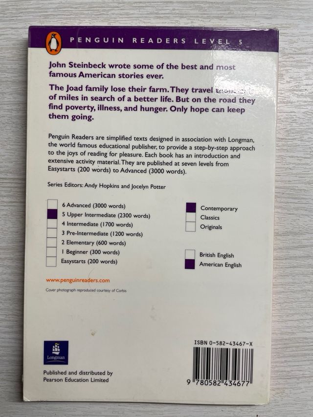 Libro “The grapes of wrath”