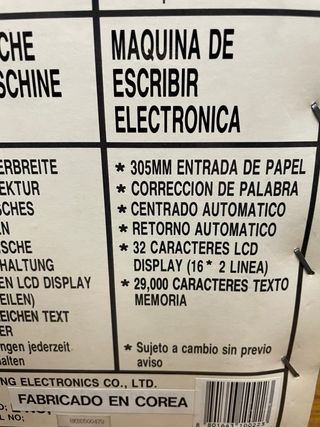 Maquina de escribir electronica