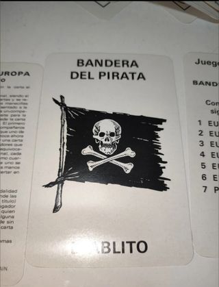 Antiguo juego del cuarteto naipes cartas banderas 