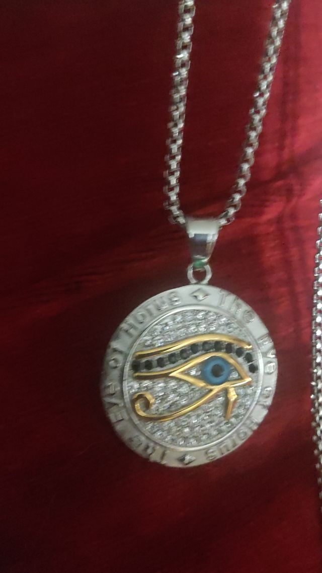COLGANTE MACIZO OJO DE HORUS AMULETO TOTEM TALISMÁ