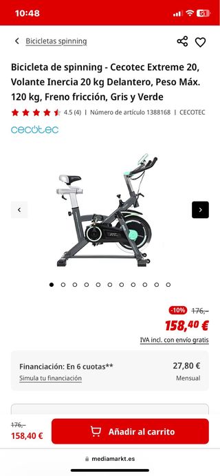 Bicicleta Estatica cecotec