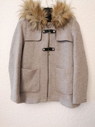 Abrigo Zara gris talla S
