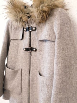Abrigo Zara gris talla S