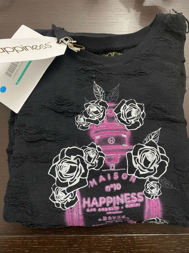 Felpa Happiness bambina 8 anni