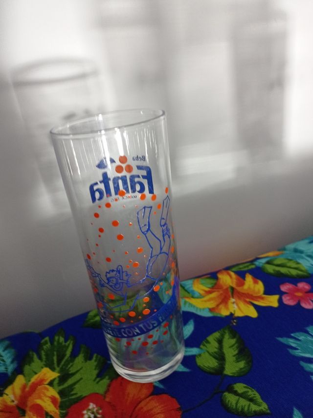 Vasos de cristal de Fanta Vintage