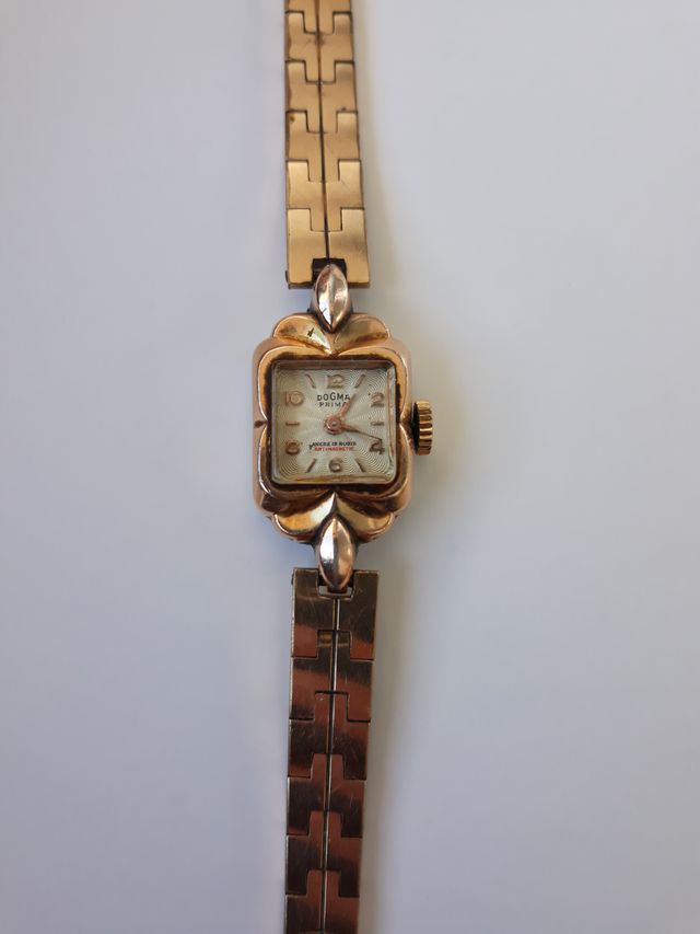 Dogma Prima-Reloj dorado vintage