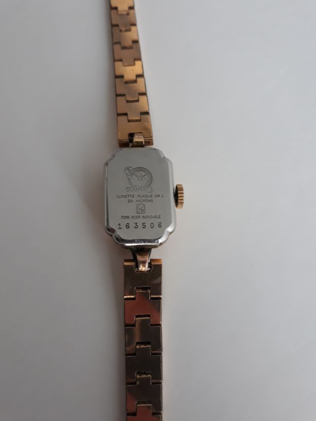 Dogma Prima-Reloj dorado vintage