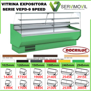 VITRINA CHARCUTERA SERIE SPEED VED 8