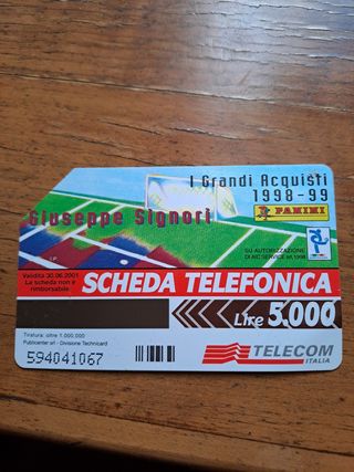 Scheda telefonica Telecom Panini