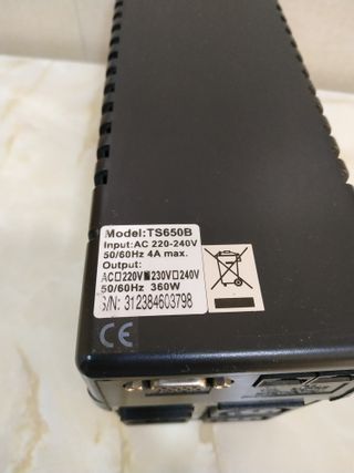 SAI OPTI UPS THUNDER SHIELD 650B  SIN BATERIA  25€