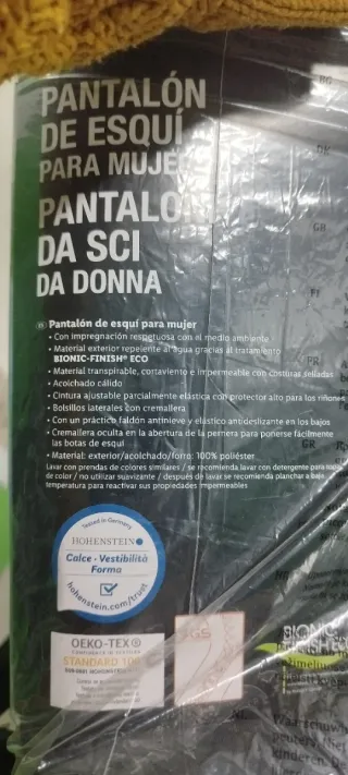 Pantalón esquí mujer, nuevo, sin estrenar