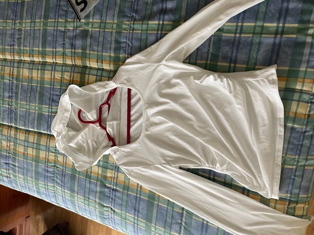 Crop manga larga con capucha Shein