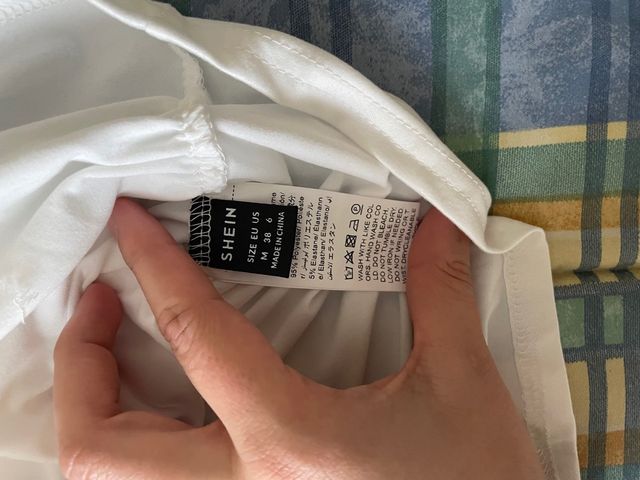 Crop manga larga con capucha Shein