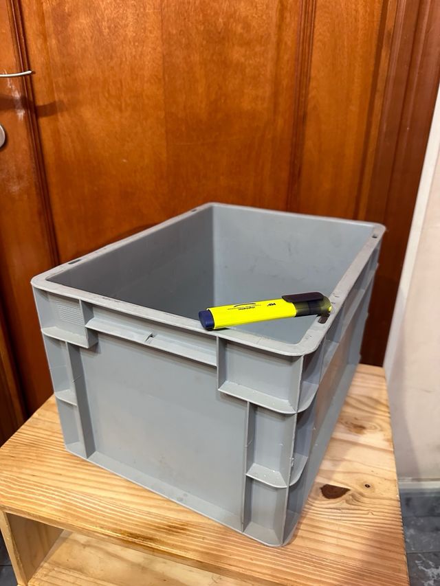 contenedor, cesto plastico almacenam ext 39x30x23