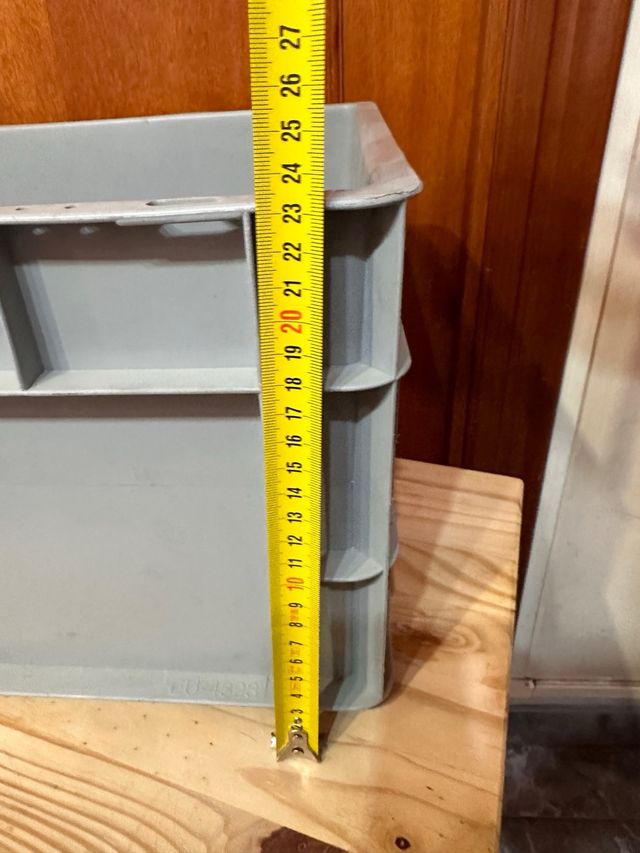 contenedor, cesto plastico almacenam ext 39x30x23