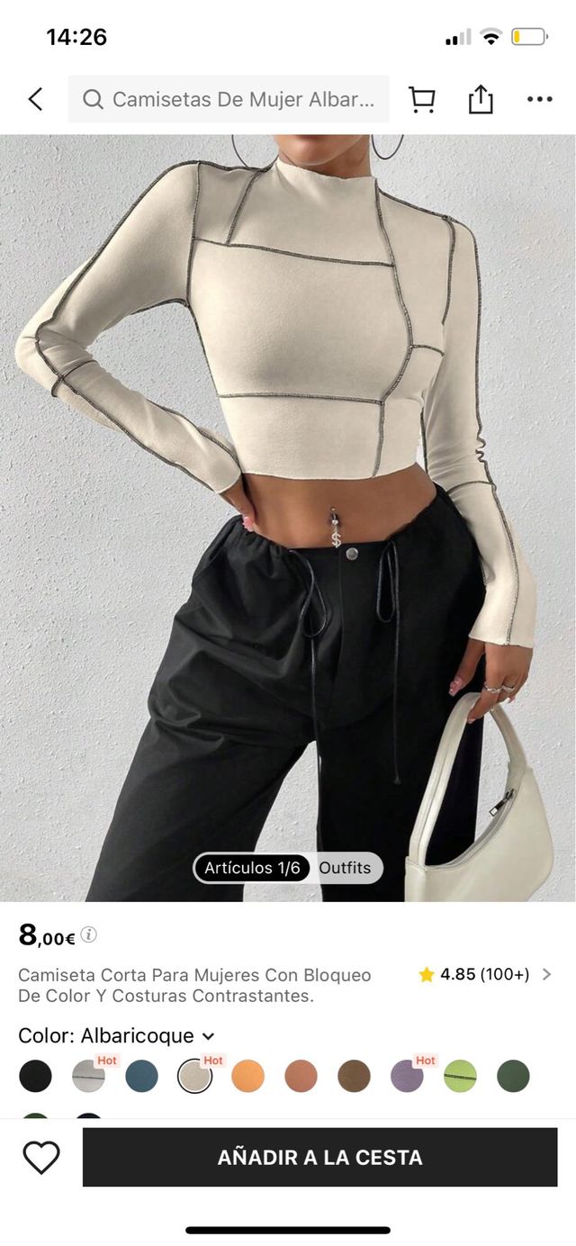 Camiseta corta Shein