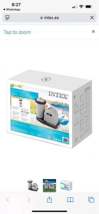 Piscina tubular con depuradora