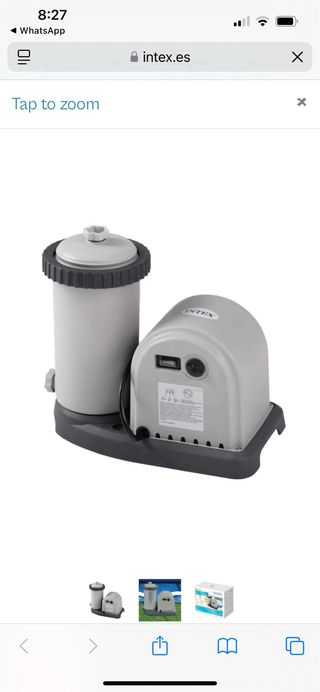 Piscina tubular con depuradora