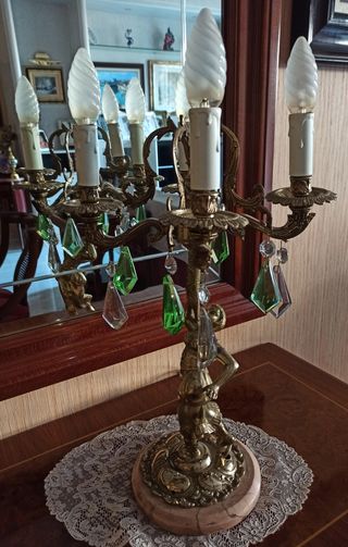 2 CANDELABROS de BRONCE antiguo
