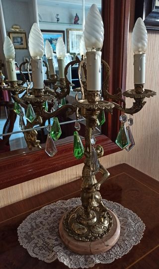2 CANDELABROS de BRONCE antiguo