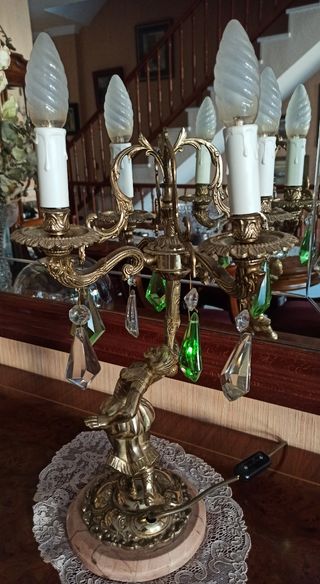 2 CANDELABROS de BRONCE antiguo