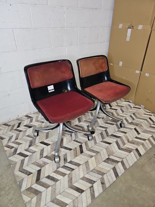 Pareja de sillas vintage diseño Tecno