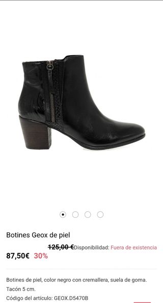 Botín/Botines Piel Geox Mujer Talla 39..
